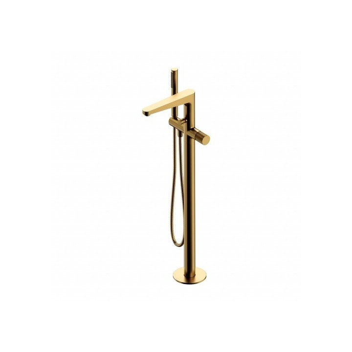 Bateria wannowa Omnires Contour wolnostojąca złoto szczotkowane CT8033GLB