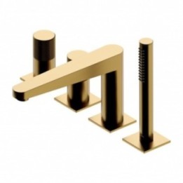 Bateria wannowa Omnires Contour 4-otworowa złoto szczotkowane CT8032GLB
