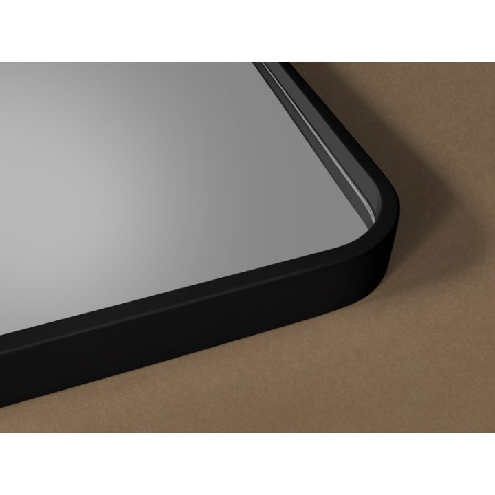 LUSTRO BILLET GIERADESIGN 60x110CM– CZARNE Z ZAOKRĄGLONYMI ROGAMI BIL/SL/B/60x110