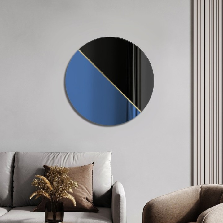 LUSTRO DEMI CZARNO-NIEBIESKIE 60CM GIERADESIGN DEM/N/B/60