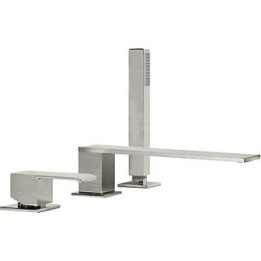 Bateria wannowa Tres Cuadro Exclusive trzyotworowa stal 00616103AC