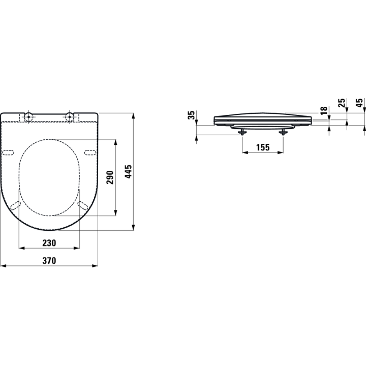 Zestaw miska wc z deską LAUFEN PRO A 530x360 mm biała H8669560000001