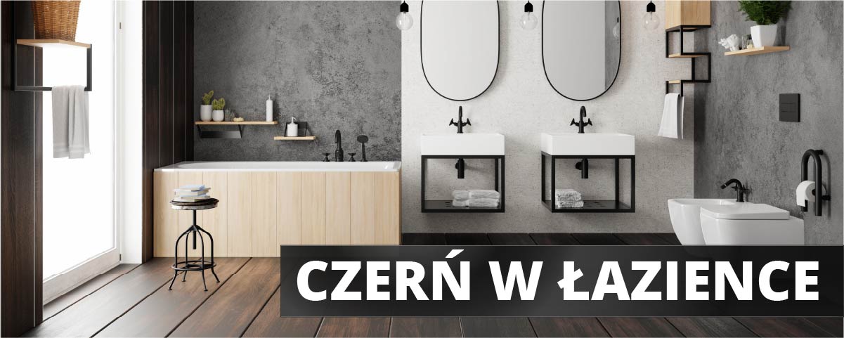 Czerń w łazience